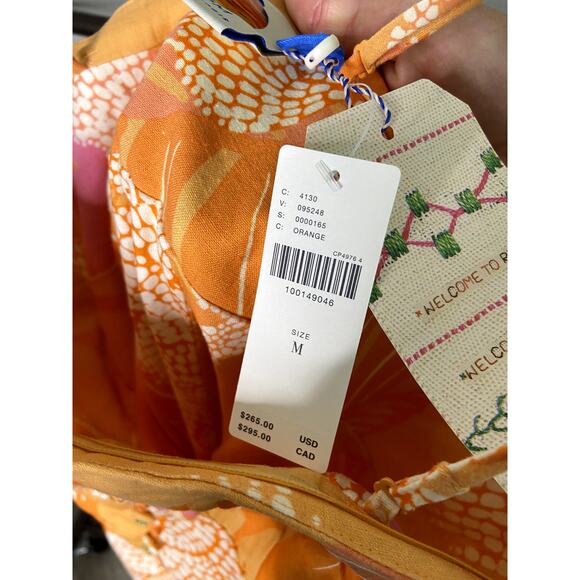 Farm Rio Linen Blend Strapless Drop-Waist Maxi Dress size M medium - Picture 6 of 8